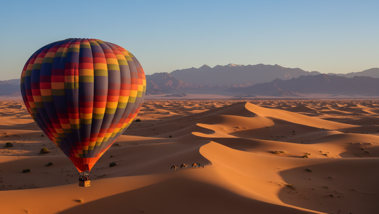 Hot air balloon Marrakech desert