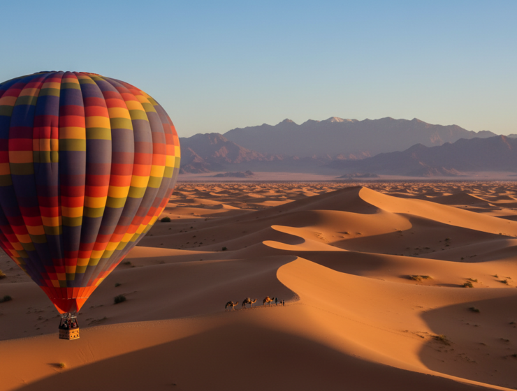 Hot air balloon Marrakech desert