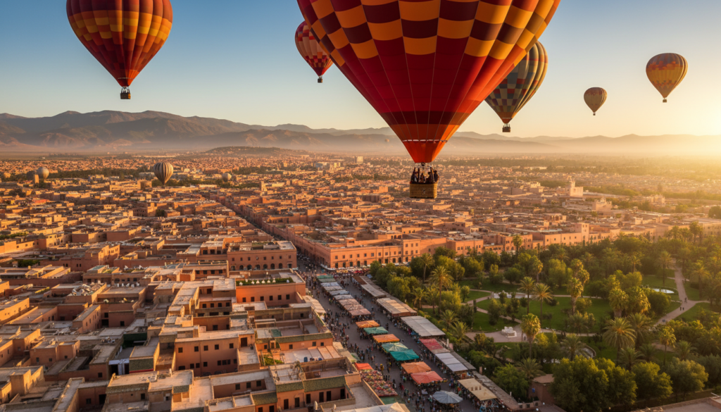 Hot air balloon near Marrakech