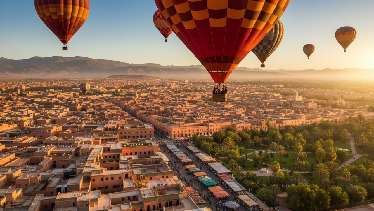 Hot air balloon near Marrakech