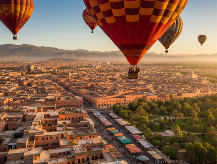 Hot air balloon near Marrakech