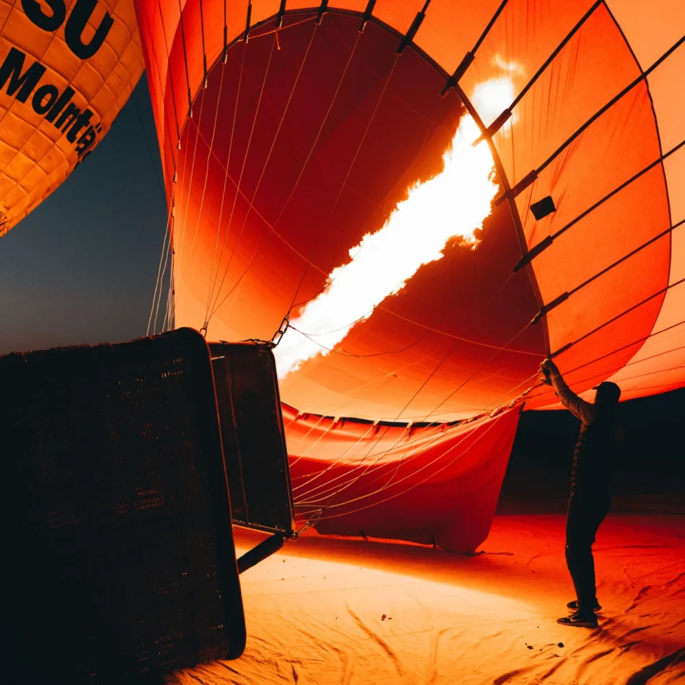 hot air balloon camel ride